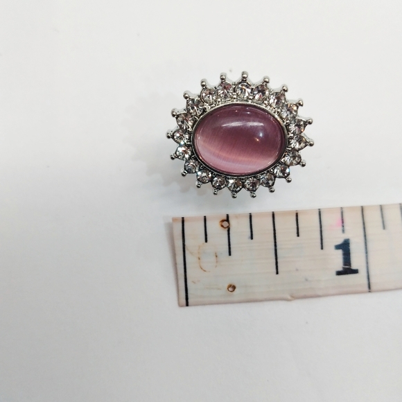 Paparazzi accessorie Silver & Pink stud Earring - Picture 2 of 5